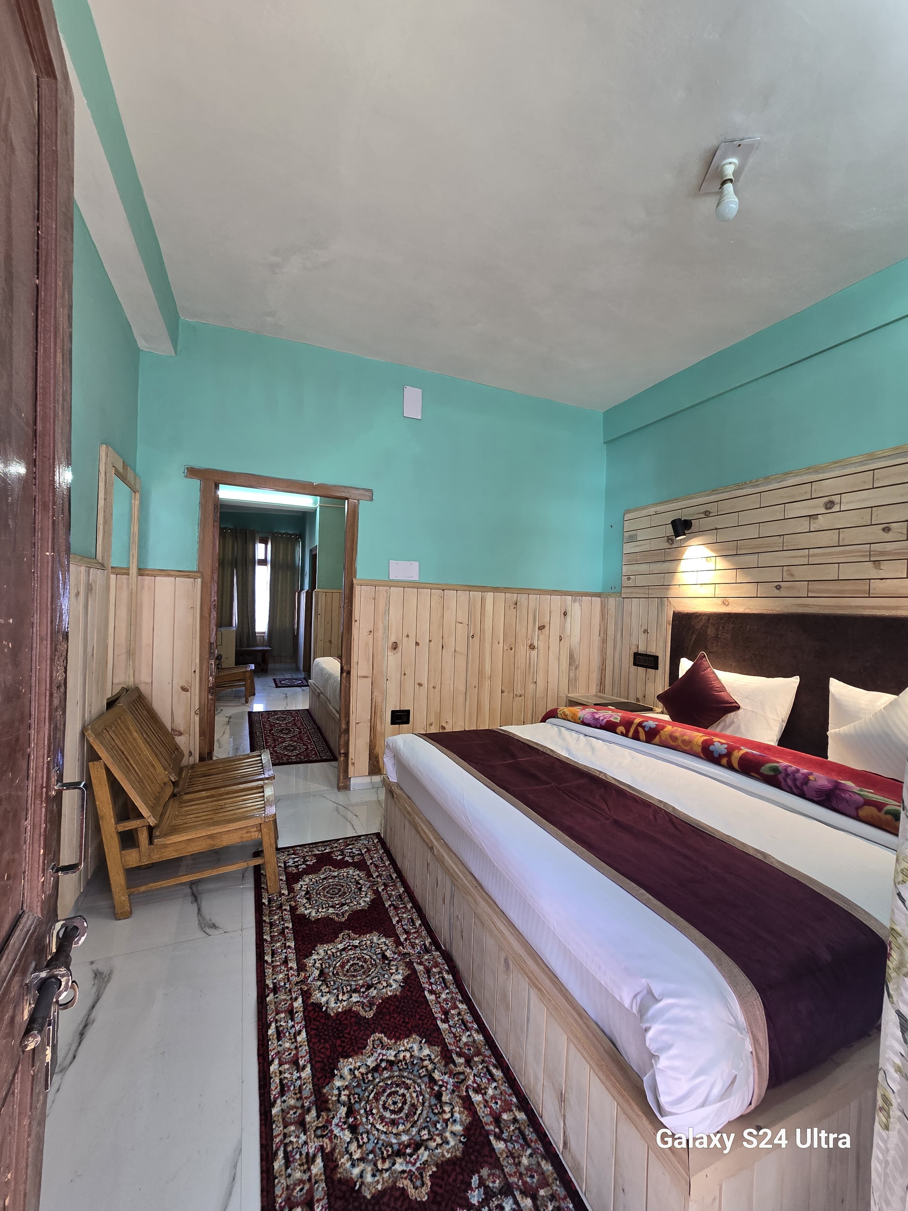Panoramic view of Kinner Kailash mountains from Hotel Him Paradise Kalpa